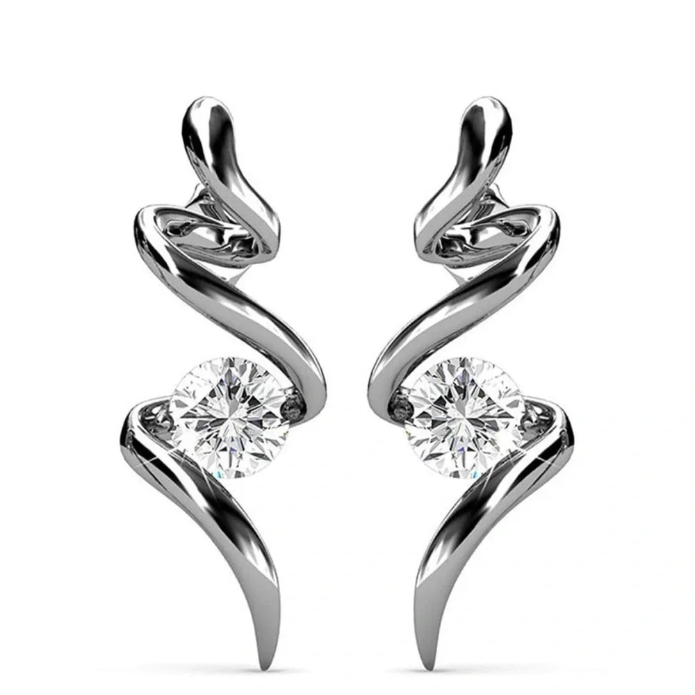 Serpent Earrings Embellished With SWAROVSKI® Crystals by RN Covenant Jewelry